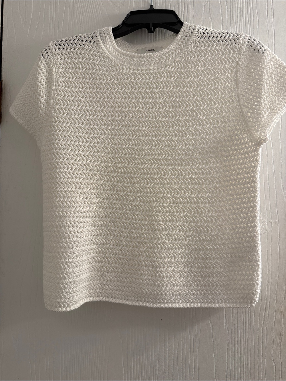 NWOT! Cotton Crochet Crewneck T-Shirt - Picture 3 of 8